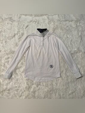 Child’s Large White Essex Classics Long Sleeve Horseback Riding Show Shirt